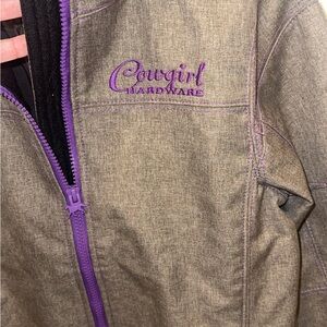 BNWT Cowgirl Hardware Kids Jacket in Gray and Purple XL